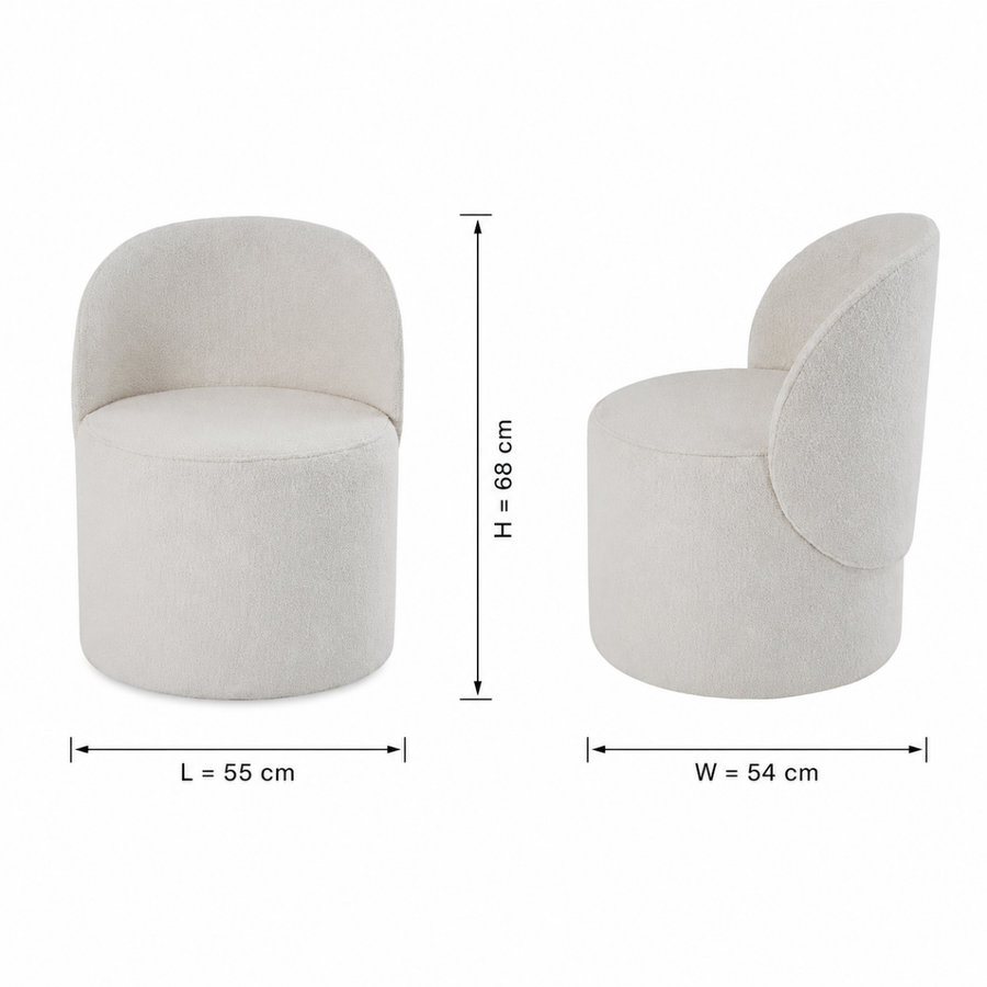 No Assembly Required, Compact 55 x 54 x 68 cm Fit