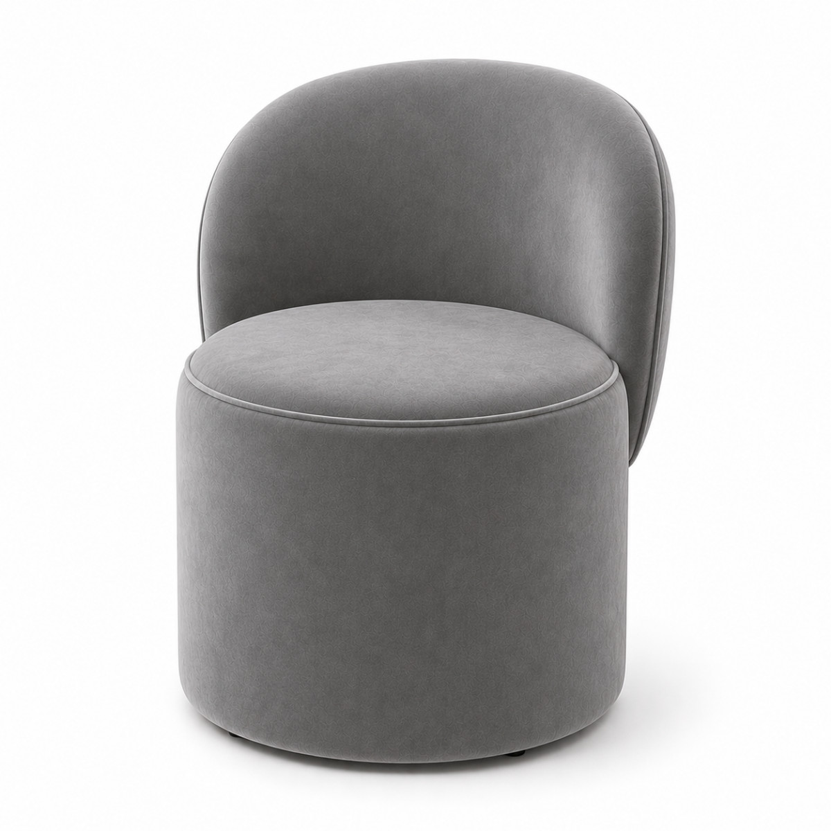 Wooden Twist Luxe Round Velvet Accent Chair with Ergonomic Curved Backrest – Living Room, Bedroom & Lounge