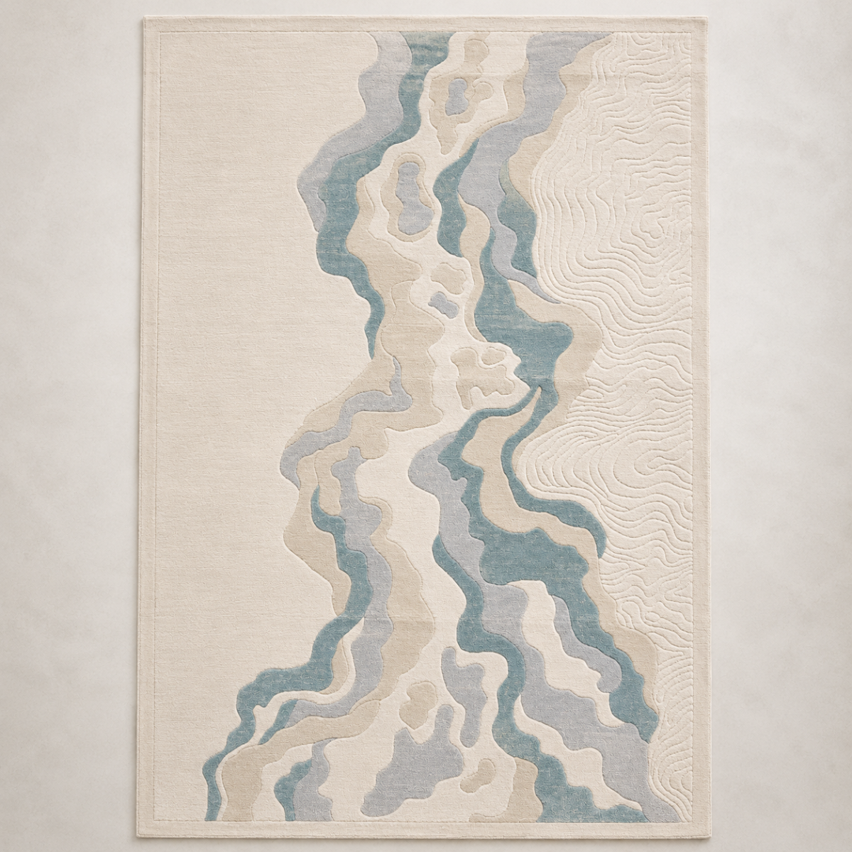 Wooden Twist Turkish area rug features - colourfast, water-repellent, soil-repellent, flame-resistant, durable backing
