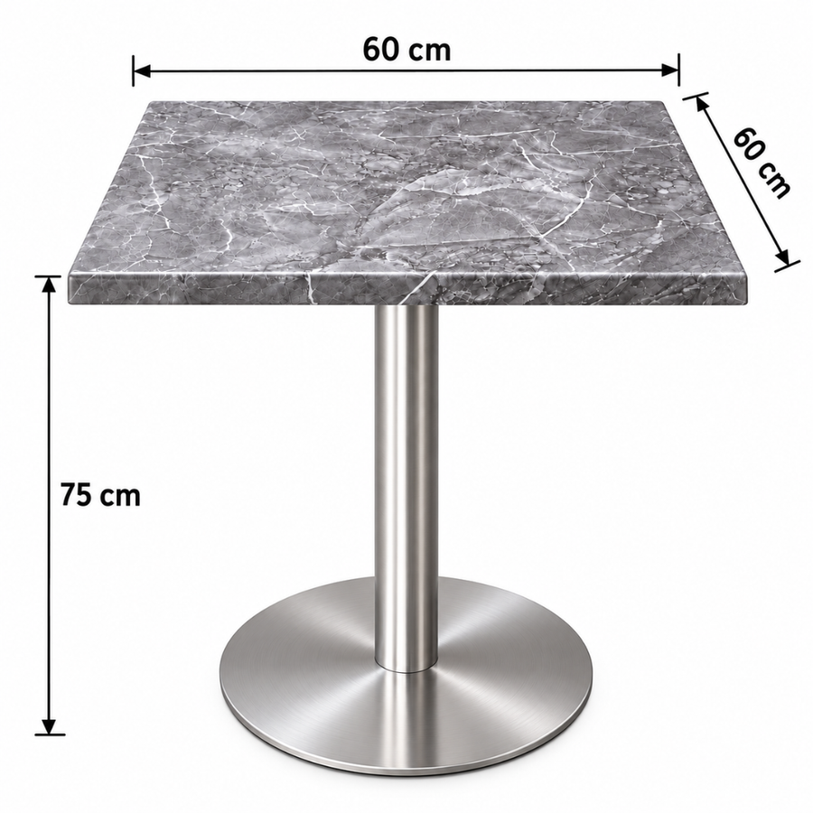 60, 70 or 80 cm Square