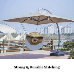 Wooden Twist Outdoor Roman Large Umbrella 