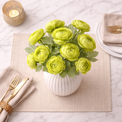 Artificial Green Ranunculus Flower