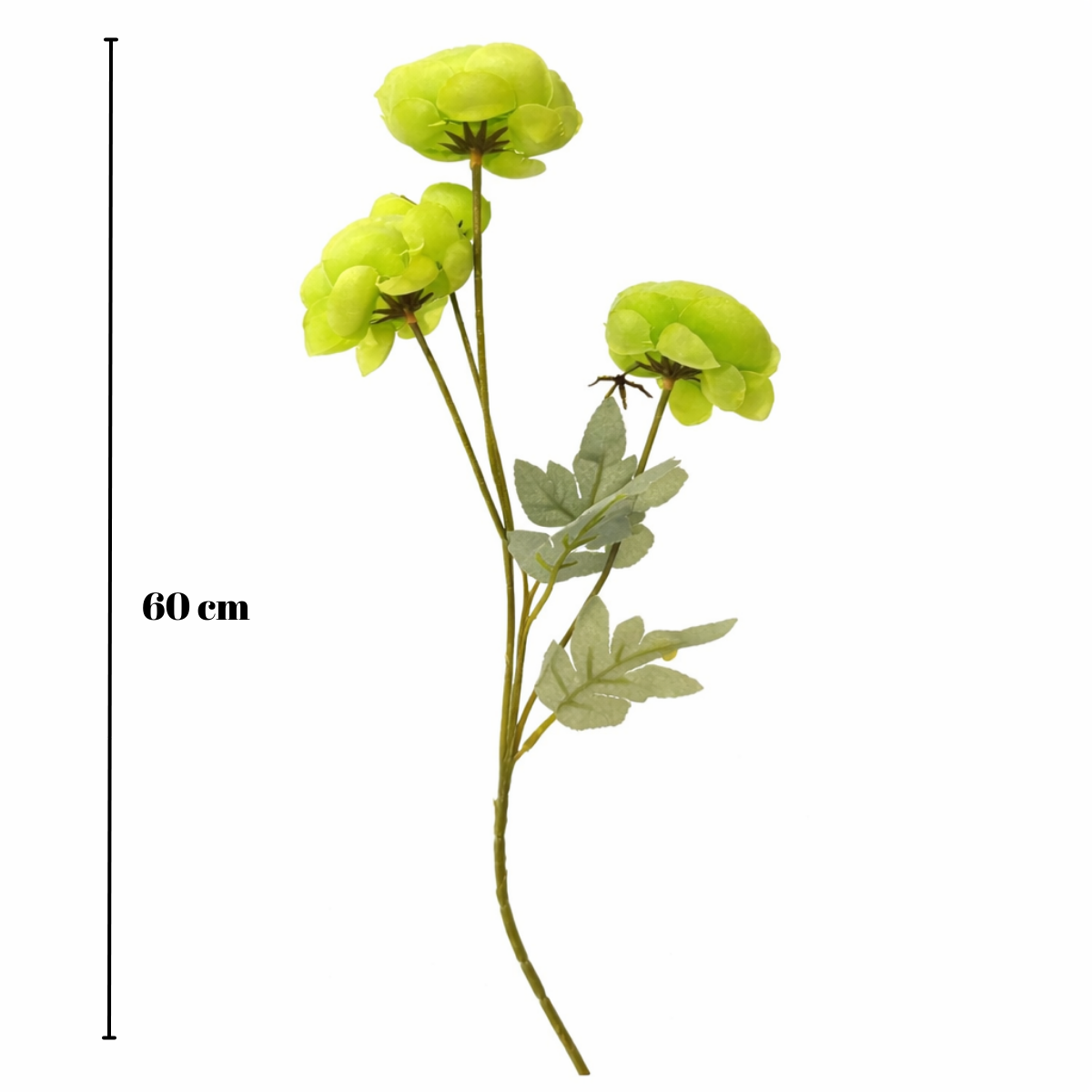 Artificial Green Ranunculus Flower