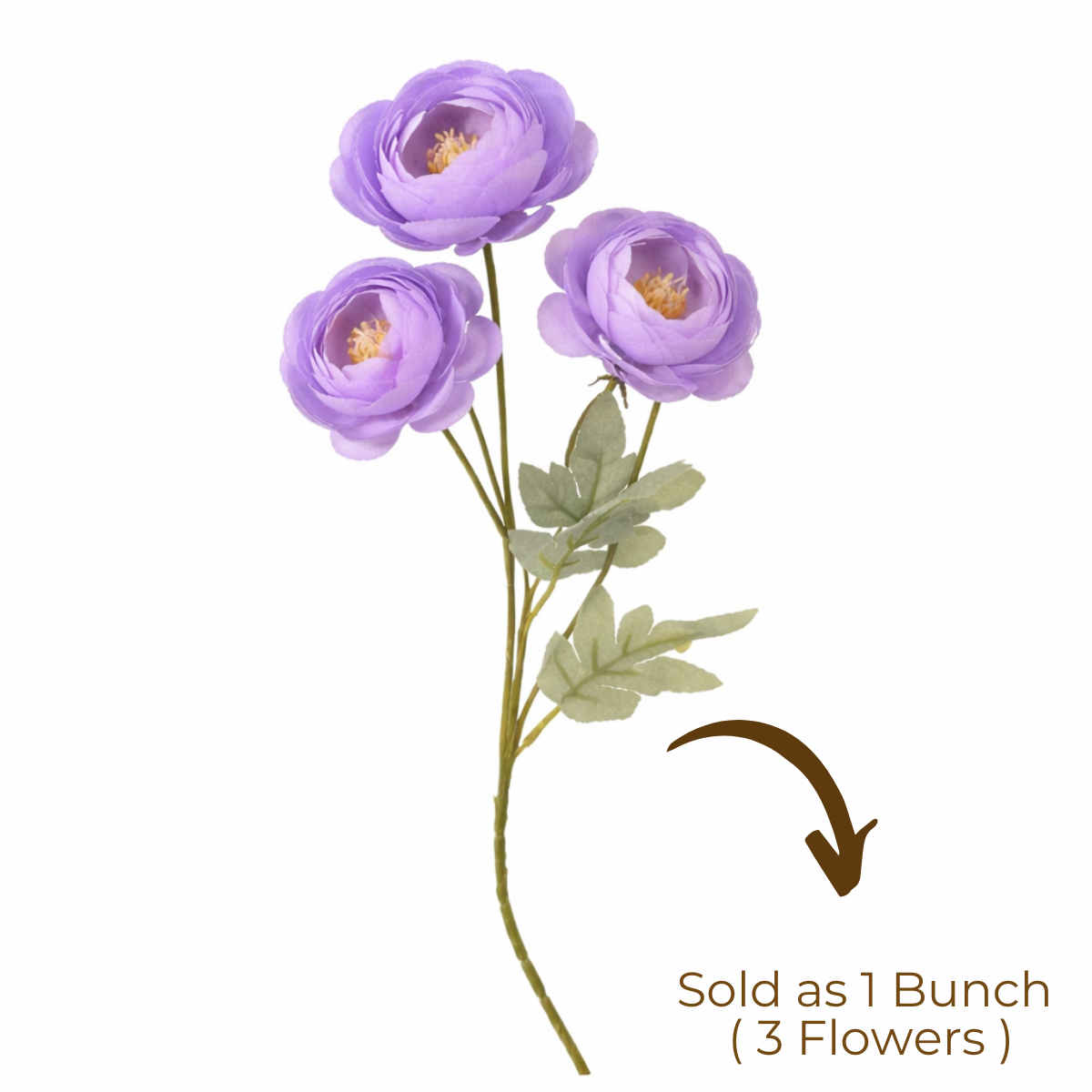 Artificial Purple Ranunculus Flower