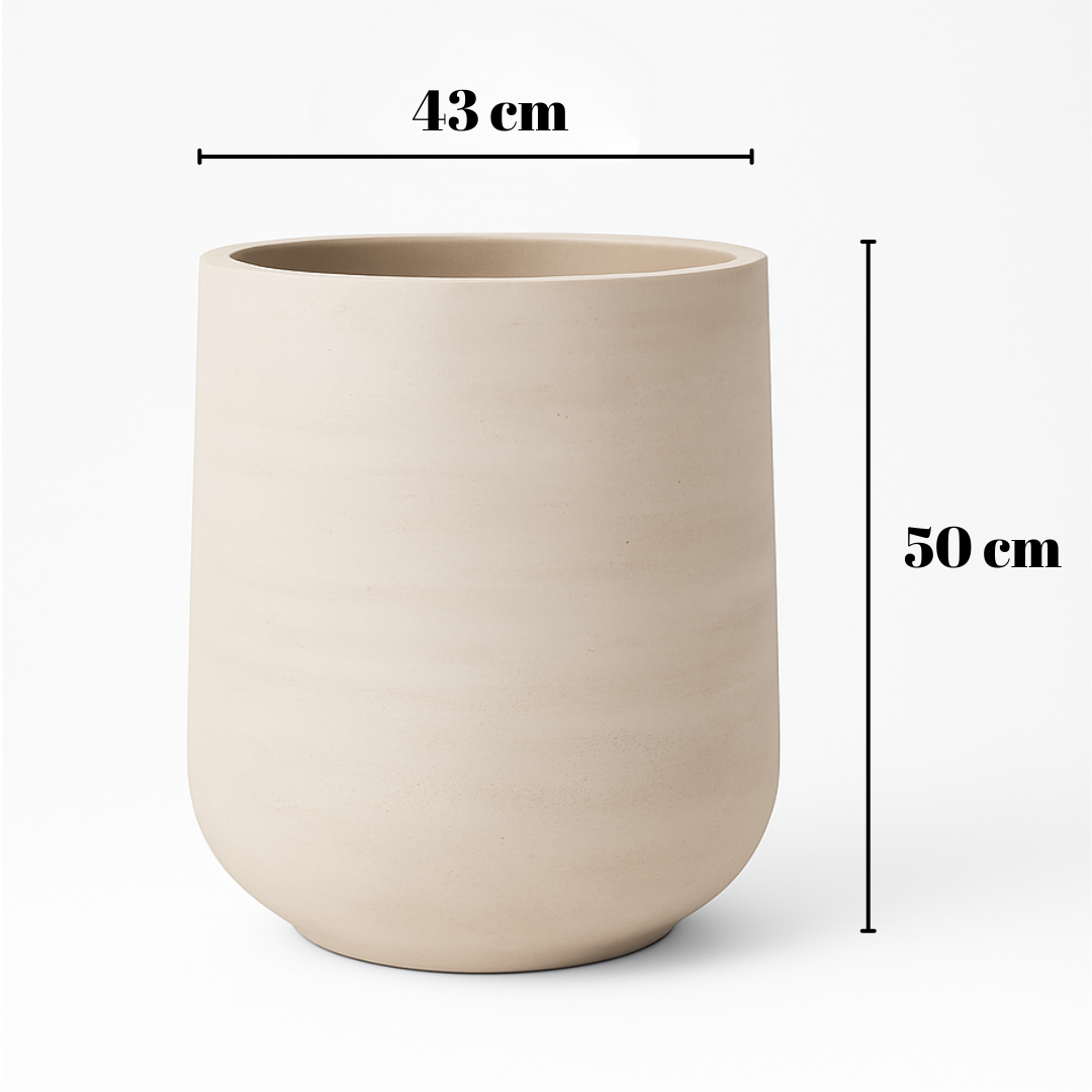 أصيص زرع فاخر من الألياف الزجاجية الفاخرة من Wooden Twist للاستخدام الداخلي والخارجي