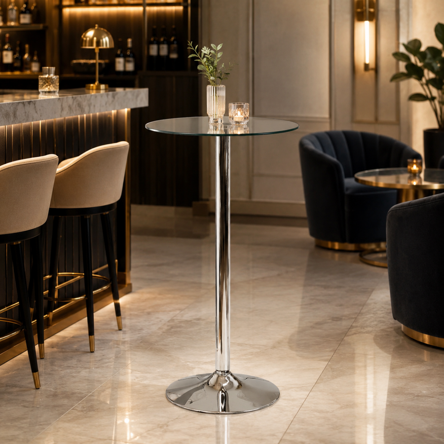 Polished Chrome, Floor-Safe Design