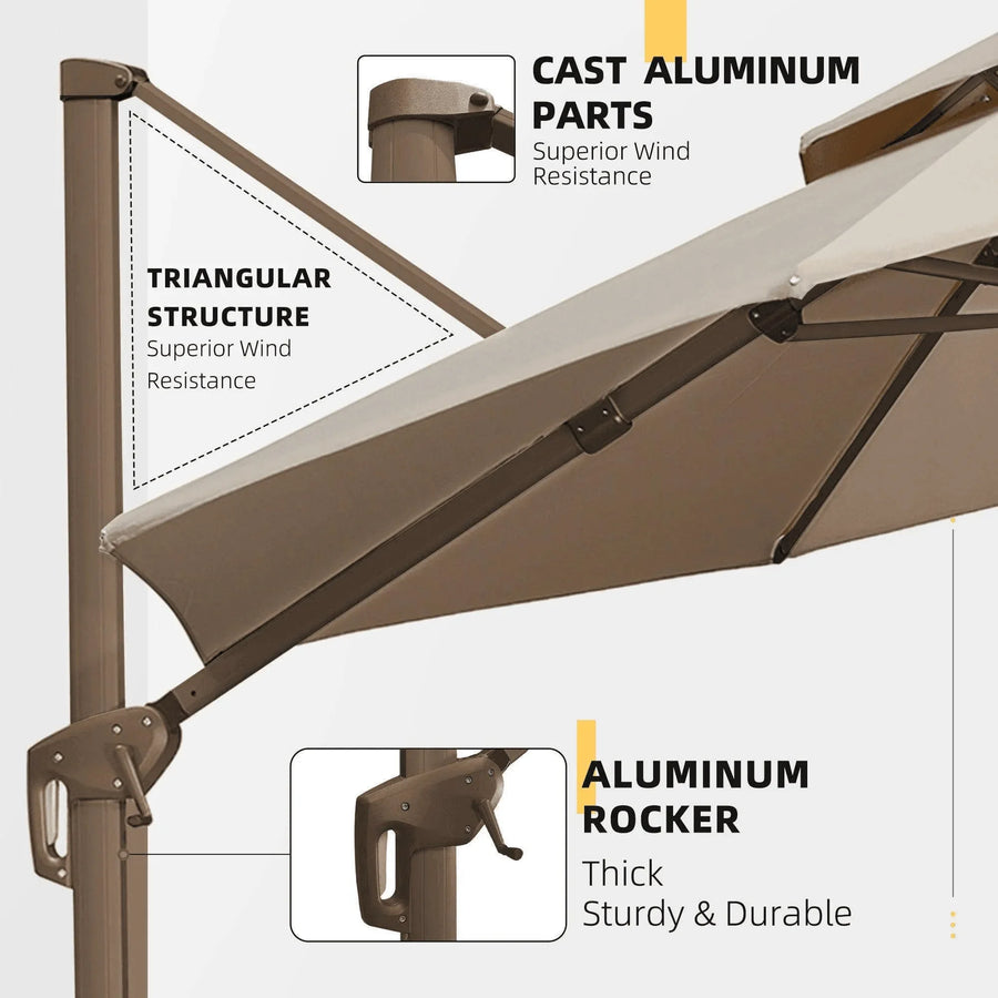 Aluminum frame with a water-filled base