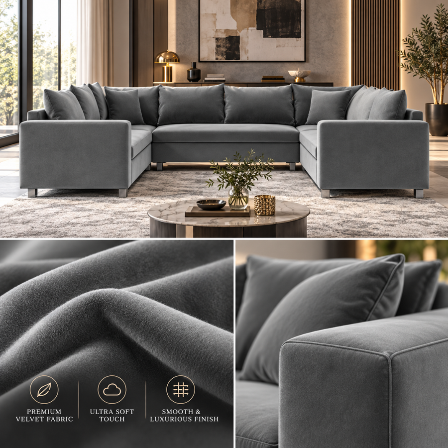 Ultra-Smooth Velvet, Deep-Seated Design