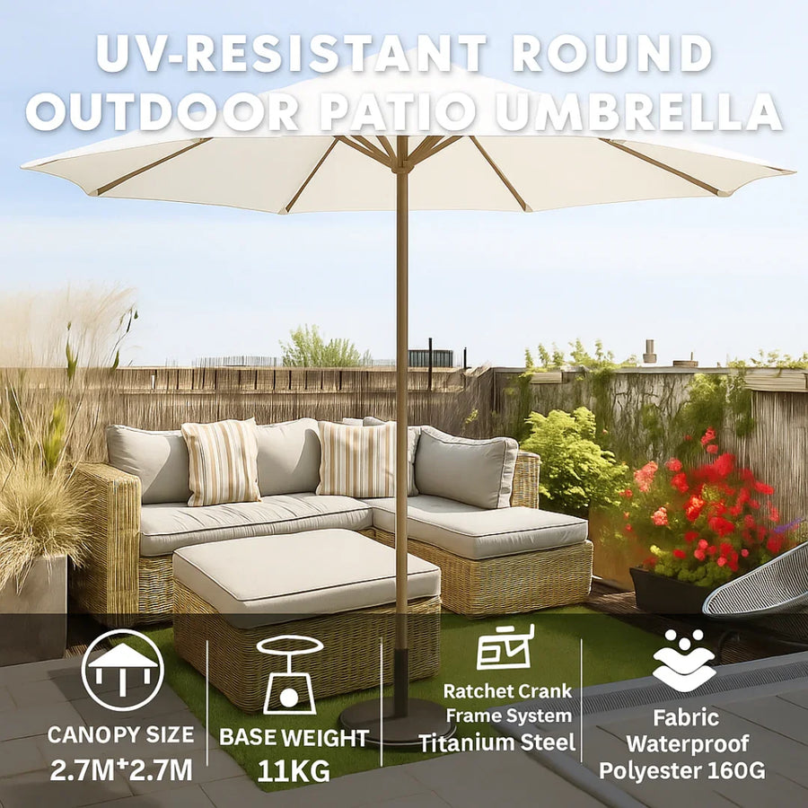 A White Canopy Woven From Waterproof, UV-Protected Fabric