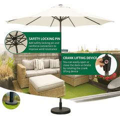 Outdoor patio umbrella