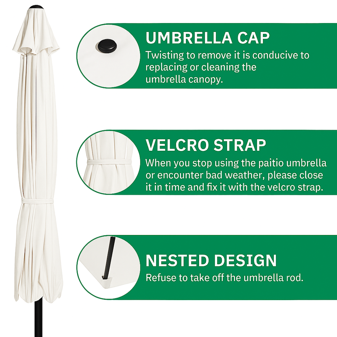 Outdoor patio umbrella