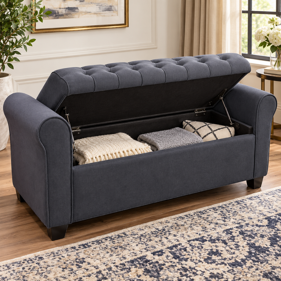 A Spacious Storage Box Built In