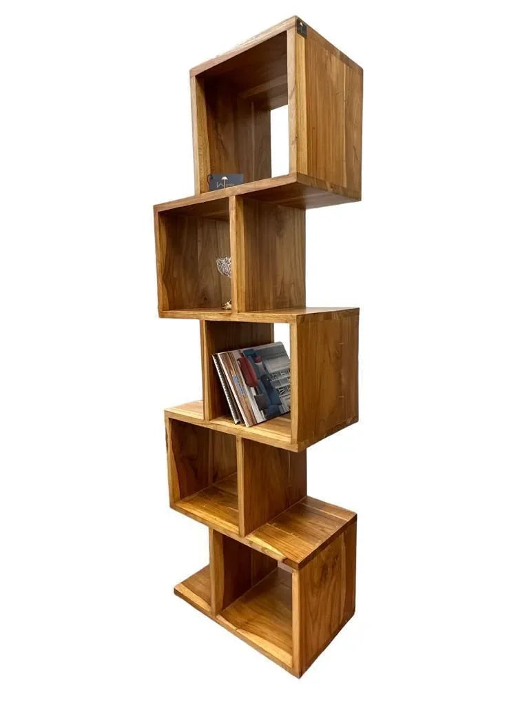 Wooden Twist  Zig-Zag Bookshelf