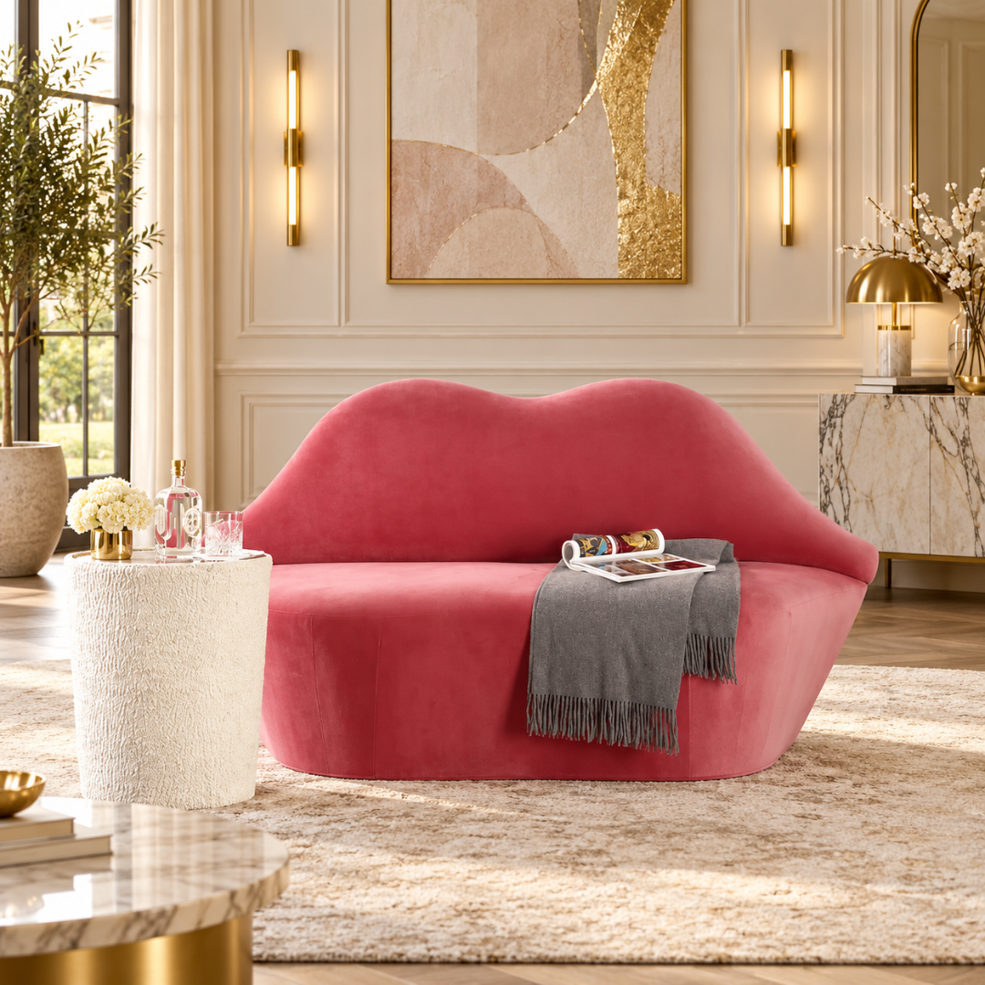 A Bold Lip-Shaped Statement Seat