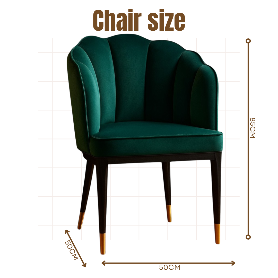 Fuzzy Modern Cafe Dining Chair green