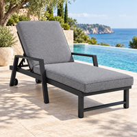 Wooden Twist Wreck Outdoor Patio Sun Lounger - Aluminium Furniture for Beach Leisure, Garden Daybed, and Sun Bed
