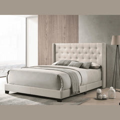 Wooden Twist Glory Elegant Velvet Upholstered Button Tufted Bed For Luxury Bedroom - Wooden Twist UAE