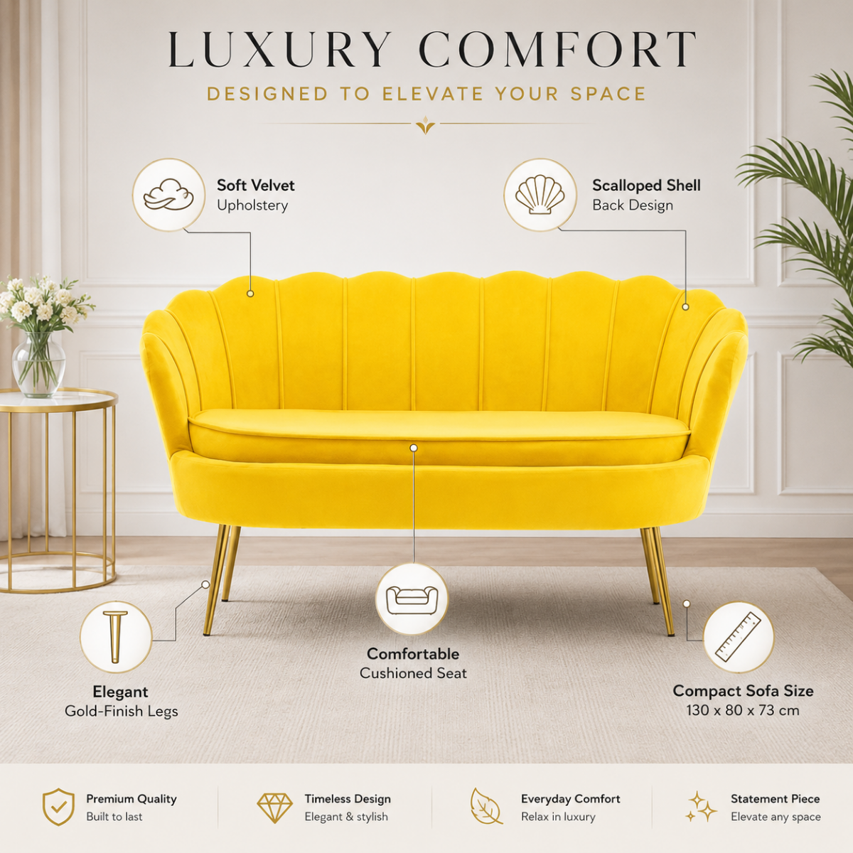 Loveseat Modern Chaise Lounge