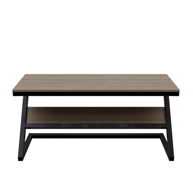 Wooden Twist Z-Shaped Executive Study Desk Table laminated Top with Steel Base - Wooden Twist UAE