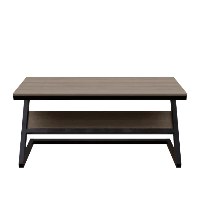 Wooden Twist Z-Shaped Executive Study Desk Table laminated Top with Steel Base - Wooden Twist UAE