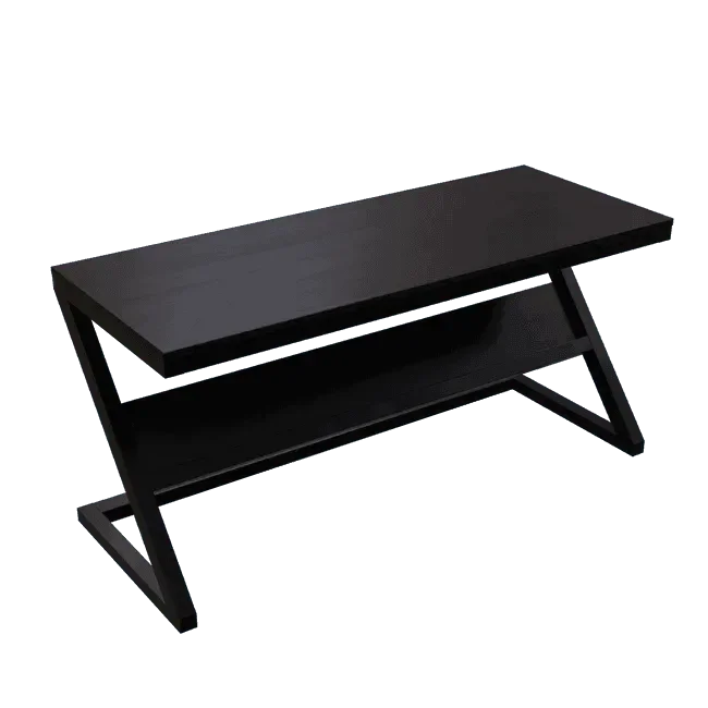 Wooden Twist Z-Shaped Executive Study Desk Table laminated Top with Steel Base - Wooden Twist UAE