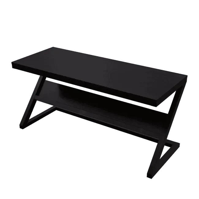 Wooden Twist Z-Shaped Executive Study Desk Table laminated Top with Steel Base - Wooden Twist UAE