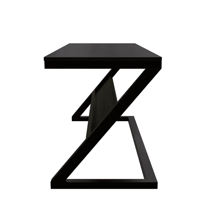 Wooden Twist Z-Shaped Executive Study Desk Table laminated Top with Steel Base - Wooden Twist UAE