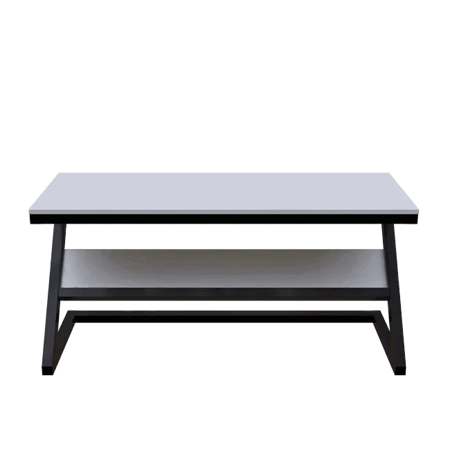 Wooden Twist Z-Shaped Executive Study Desk Table laminated Top with Steel Base - Wooden Twist UAE