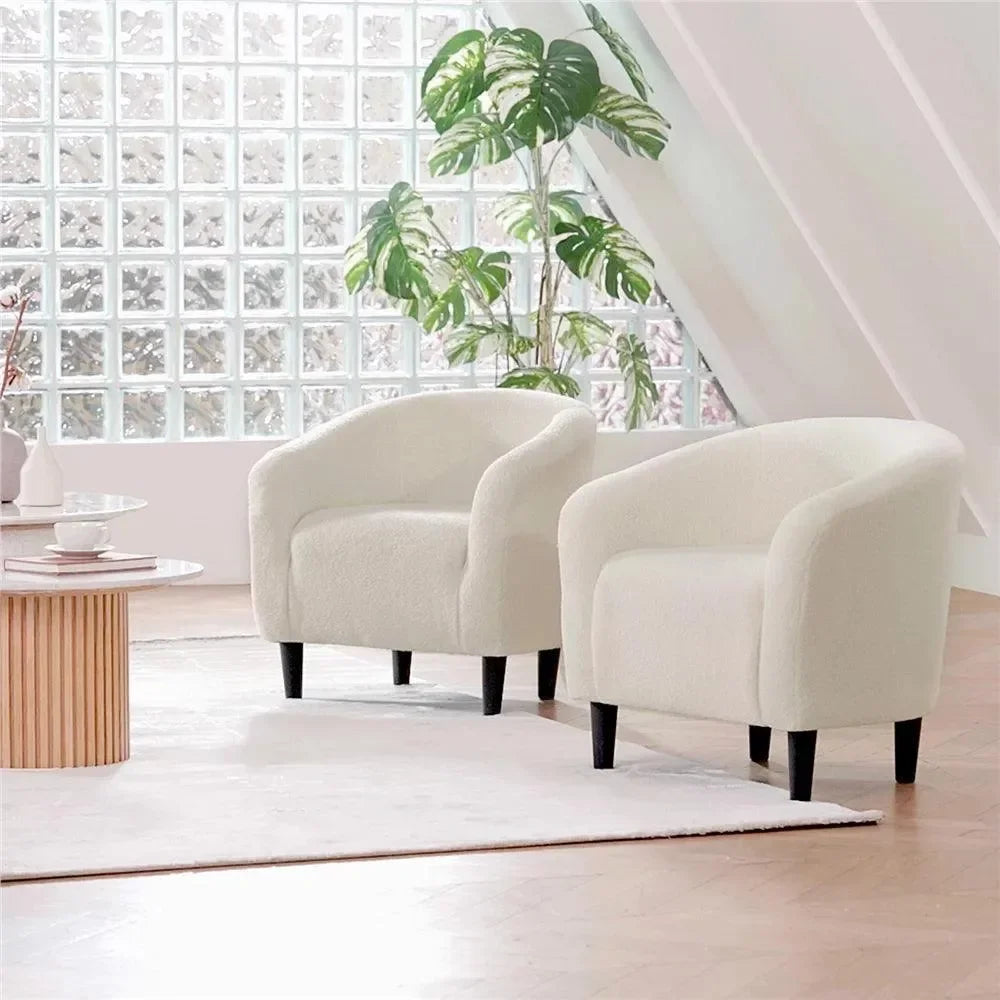 Two Contoured Globe-Style Chairs, Ready to Sit the Moment They Arrive