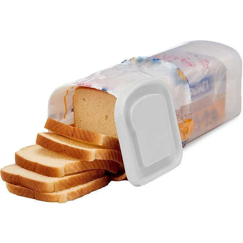 GHAWI Bread Container, Toast Bread Box for Kitchen, Airtight Plastic Bread Storage Containers, Universal Sized Bread Box Keeper, Bread Saver, Sandwich Bread Dispenser, BPA Free, 5 Liter - Wooden Twist UAE