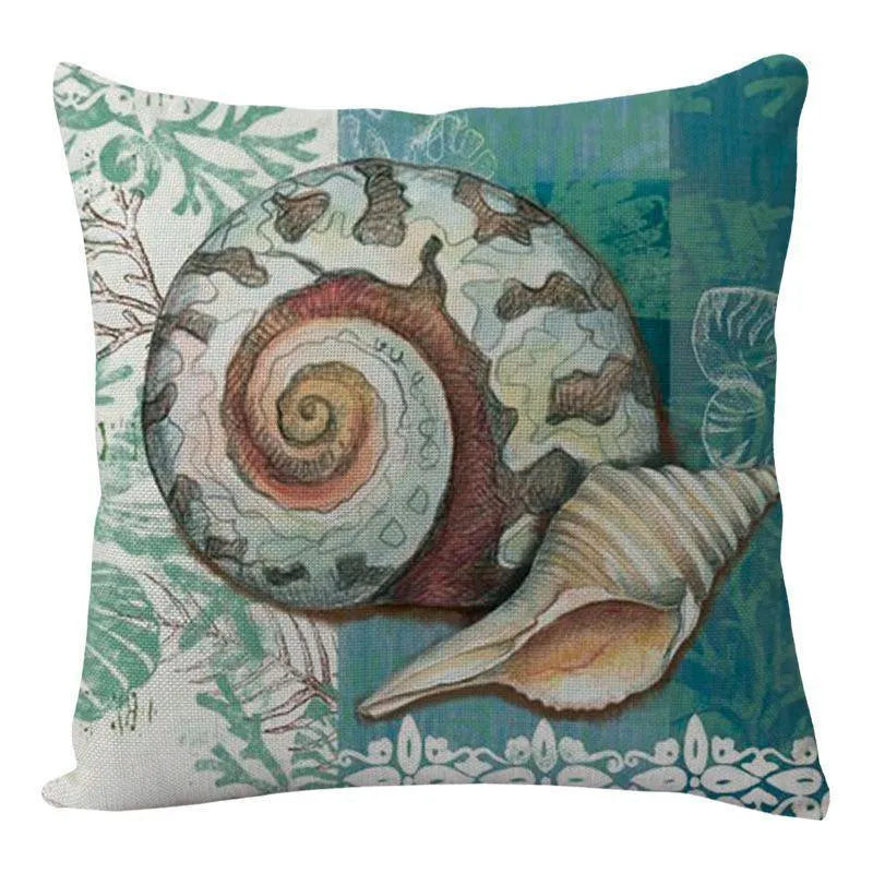 Cushion Covers Sea Turtle Printed Throw Pillow Cases For Home Decor Sofa Chair Seat - Wooden Twist UAE