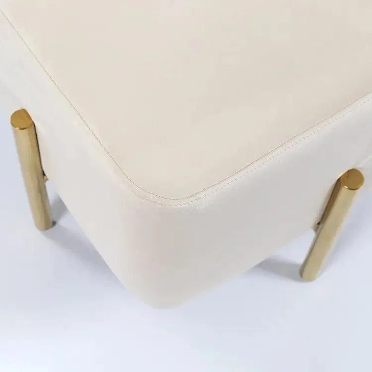 Luxury Velvet Square Foot Stool Ottoman Pouf - Plush and Stylish Home Decor Accent - Wooden Twist UAE