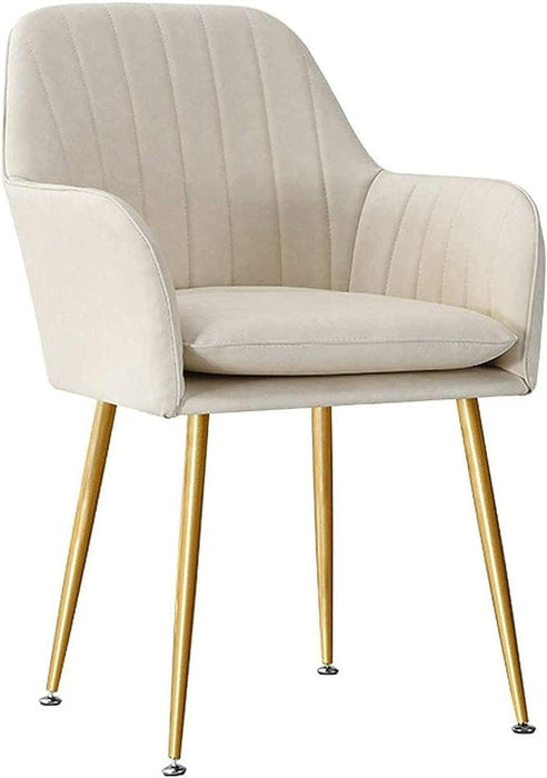 Velvet Fabric Modern Cafe Dining Chair with Metal Legs - Event Rentals - Wooden Twist UAE