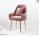 Velvet Fabric Modern Cafe Dining Chair with Metal Legs - Event Rentals - Wooden Twist UAE