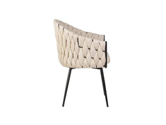 Wooden Twist Luxurious with Tufted Design Velvet Fabric Modern Cafe Dining Chair and Sturdy Metal Legs with 1 Cushion - Wooden Twist UAE