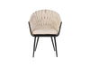 Wooden Twist Luxurious with Tufted Design Velvet Fabric Modern Cafe Dining Chair and Sturdy Metal Legs with 1 Cushion - Wooden Twist UAE