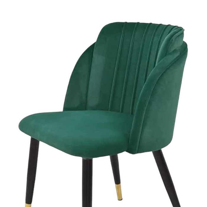 Wooden Twist Fancy Luxury Modern Cafe Dining Chair Metal Legs