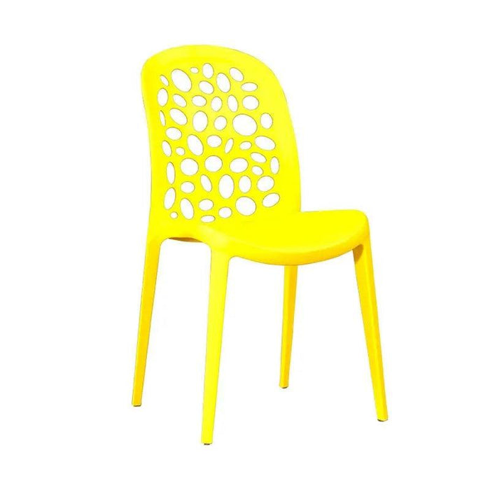Wooden Twist Flexile Strong Modern Back Stacking Chair Stylish Dining Chair for Plastic Cafe Restaurant, Indoor & Outdoor Use - Wooden Twist UAE