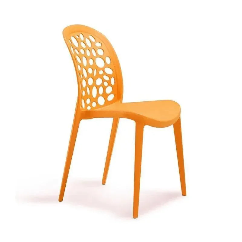 Wooden Twist Flexile Strong Modern Back Stacking Chair Stylish Dining Chair for Plastic Cafe Restaurant, Indoor & Outdoor Use - Wooden Twist UAE