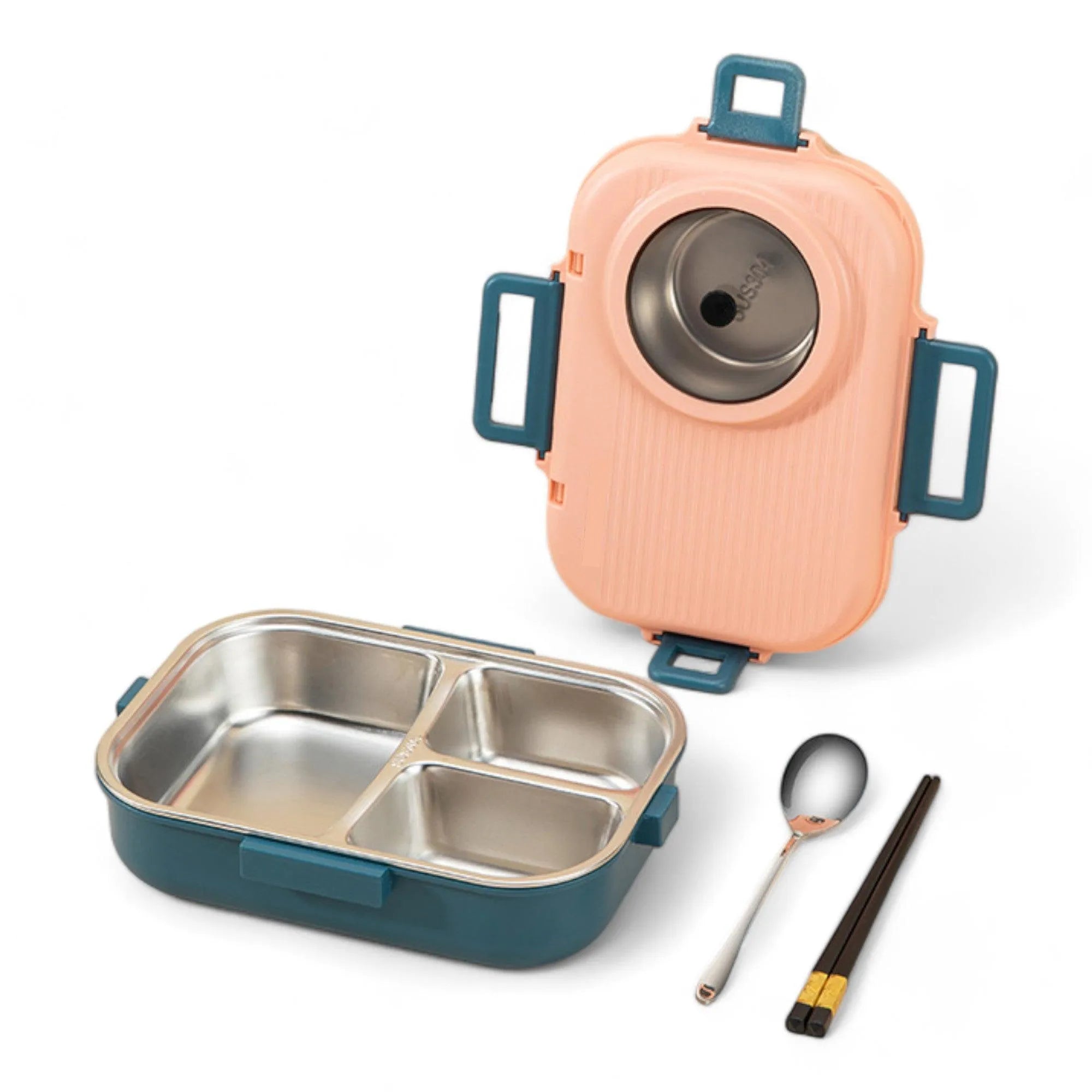 Stainless Steel Tiffin Box Lunch Box Kids Adults - Wooden Twist UAE