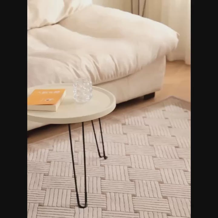 Folding round side table
