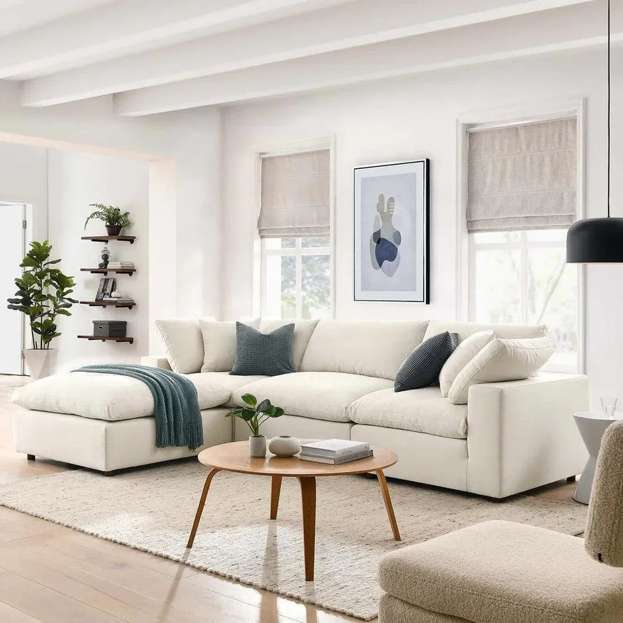 An L-Shape Sectional With Storage Built In