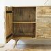 Wooden Twist Pentagonal Hand-Carved Sideboard Cabinet with 1 Door & 3 Drawers - Wooden Twist UAE