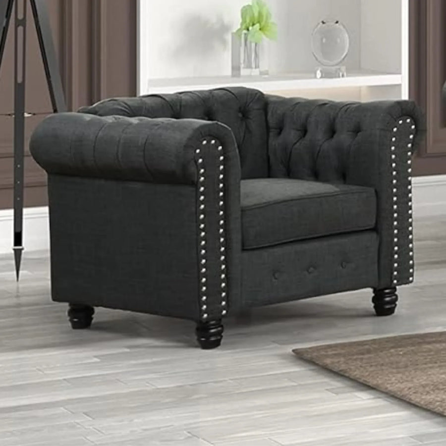 Dark Grey That Grounds The Room