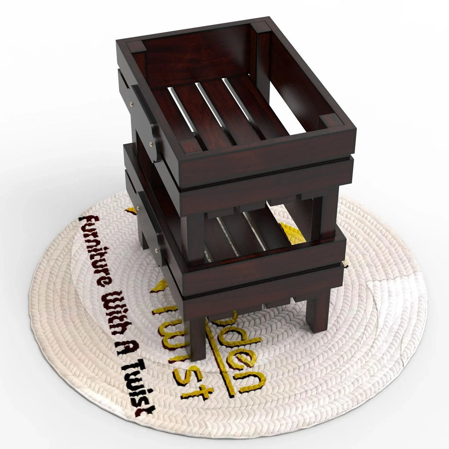 A stylish square design in brown