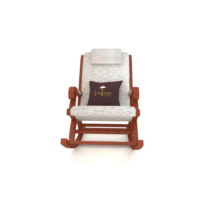 Mecedora Premium Rocking Chair (Grey, Honey Finish)