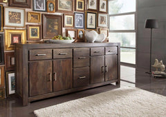 Wooden Handicrafts Royal Look Sideboard Cabinet (6 Drawers + 2 Door) - Wooden Twist UAE