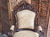 Teak Wood Carved Victorian Armchair - WoodenTwist