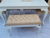 Elegant Teak Wood 6 Seater Dining Set with Bench (Pure White) - Wooden Twist UAE