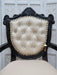 Wooden Arm Chair with Tufted Button In Black - Wooden Twist UAE